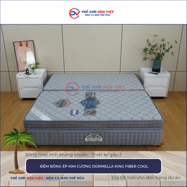 Đệm bông ép Kim Cương Dormella King Fiber Cool